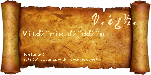 Vitáris Ádám névjegykártya